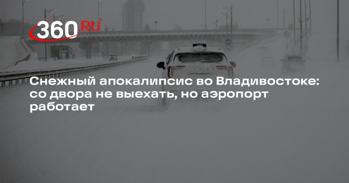 Снежный шторм обрушился на Владивосток
