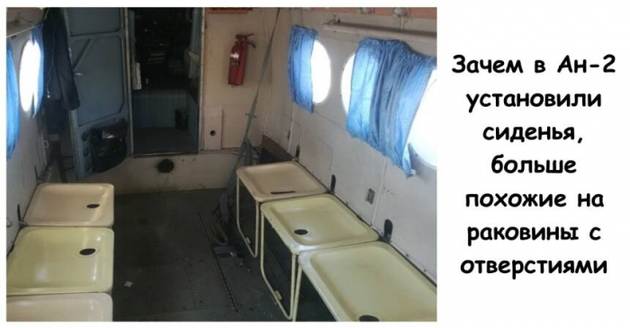 Зачем в Ан-2 установили сиденья, больше похожие на раковины с отверстиями