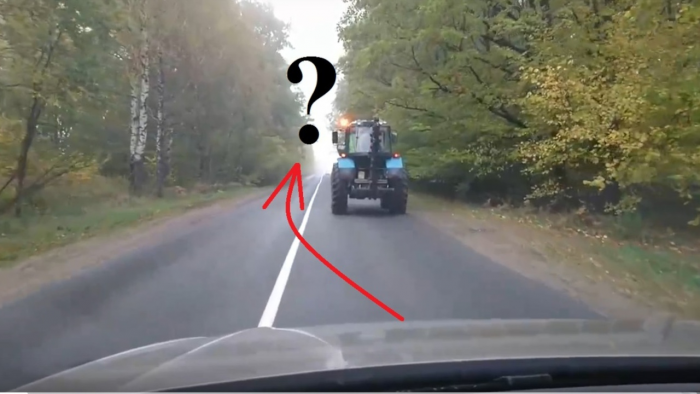 Можно ли обгонять трактор или экскаватор через сплошную линию разметки