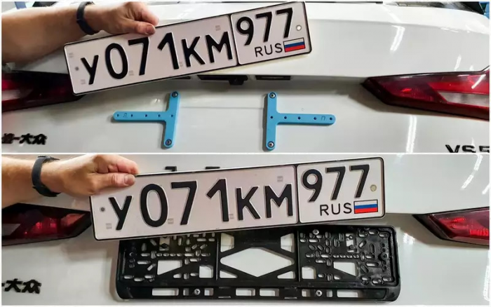 Как закрепить номерной знак на китайском автомобиле и не получить штраф?