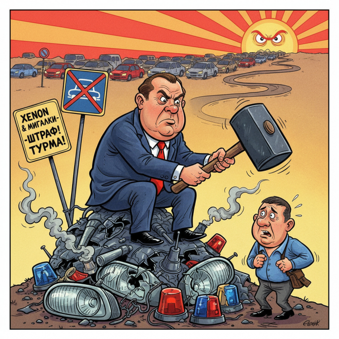 Ужесточение наказания за ксенон и мигалки на дорогах