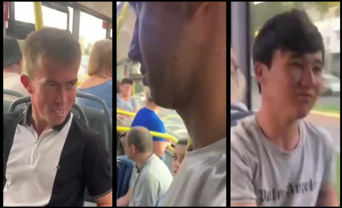 «Чо ты на меня смотришь?»: Мужик зашёл в автобус и быстро навел порядок, заставил приезжих заплатить
