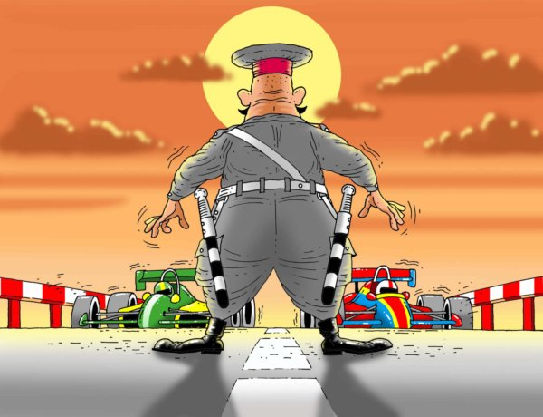 По проселочной дороге летит на огромной скорости джип