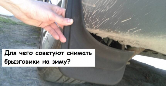 Для чего советуют снимать брызговики на зиму