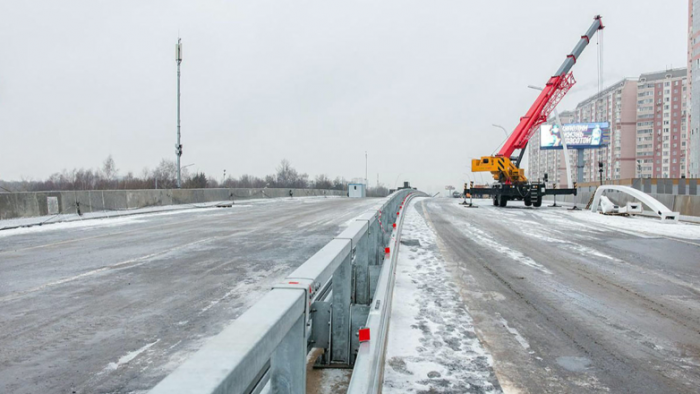 На Варшавке у поселка Бутово открыли путепровод – стройка магистрали от Солнцево близится к финалу