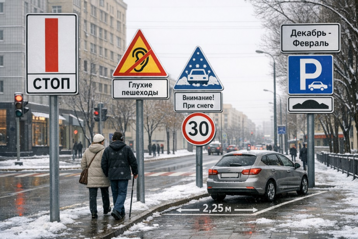 Россия вводит 60 новых дорожных знаков с 1 января 2026 года